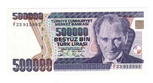 7.Emisyon 3.Tertip 500.000 Türk Lirası Seri F23 - ÇİL TCK10318