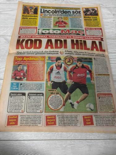 FOTOMAÇ SPOR GAZETESİ - TURKISH NEWSPAPER - DOĞUM GÜNÜ HEDİYESİ  - EKSİKSİZ TAM TAKIM GAZETE- 9 NİSAN 2009 SAYI:46 – FARUK SÜREN ALİ ŞEN ADNAN POLAT BÜLENT KORKMAZ LINCOLN ADNAN SEZGİN ÜMİT KARAN MILAN BAROS HARRY KEWELL EMRE AŞIK YAŞAR YILDIZ FIRAT AYDINUS BAHATTİN DURAN TARIK ONGUN ABDULLAH YILMAZ MUHSİN YAZICIOĞLU RENE VANDEREYCKEN ERIC GERETS – BAŞKANLARDAN DERBİ YORUMU ÜMİT KARAN KULÜBEYE LINCOLN’DEN SÖZ 110 BİN DOLAR CEZA BİLETLER KISA SÜREDE BİTTİ NONDA KULÜP ARIYOR KOD ADI HİLAL TOP AYDINUS’TA DERSİMİ ALDIM DOSTLUK KAPISI OLDU BAROS’A MİLLİ ŞOK GERETS DEĞERE BİNDİ F.BAHÇE PROVASI BENİM İÇİN ÖZEL – GALATASARAY FENERBAHÇE GAZİANTEPSPOR BEYLERBEYİ ÇEK CUMHURİYETİ SLOVAKYA BELÇİKA