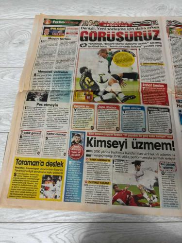 FOTOMAÇ SPOR GAZETESİ - TURKISH NEWSPAPER - DOĞUM GÜNÜ HEDİYESİ  - EKSİKSİZ TAM TAKIM GAZETE- 9 NİSAN 2009 SAYI:46 – FARUK SÜREN ALİ ŞEN ADNAN POLAT BÜLENT KORKMAZ LINCOLN ADNAN SEZGİN ÜMİT KARAN MILAN BAROS HARRY KEWELL EMRE AŞIK YAŞAR YILDIZ FIRAT AYDINUS BAHATTİN DURAN TARIK ONGUN ABDULLAH YILMAZ MUHSİN YAZICIOĞLU RENE VANDEREYCKEN ERIC GERETS – BAŞKANLARDAN DERBİ YORUMU ÜMİT KARAN KULÜBEYE LINCOLN’DEN SÖZ 110 BİN DOLAR CEZA BİLETLER KISA SÜREDE BİTTİ NONDA KULÜP ARIYOR KOD ADI HİLAL TOP AYDINUS’TA DERSİMİ ALDIM DOSTLUK KAPISI OLDU BAROS’A MİLLİ ŞOK GERETS DEĞERE BİNDİ F.BAHÇE PROVASI BENİM İÇİN ÖZEL – GALATASARAY FENERBAHÇE GAZİANTEPSPOR BEYLERBEYİ ÇEK CUMHURİYETİ SLOVAKYA BELÇİKA