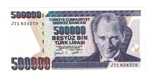 7.Emisyon 4.Tertip 500.000 Türk Lirası Seri J71 - ÇİL TCK10327