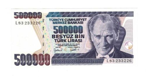 7.Emisyon 4.Tertip 500.000 Türk Lirası Seri L83 - ÇİL TCK10329