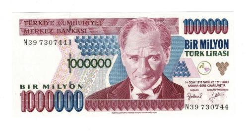 7.Emisyon 2.Tertip 1.000.000 Türk Lirası Seri N39 - ÇİL TCK10333