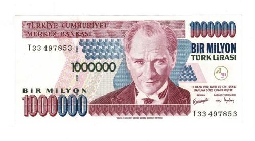 7.Emisyon 3.Tertip 1.000.000 Türk Lirası Seri T33 - ÇİL TCK10337