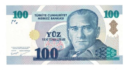 7.Emisyon 1.Tertip 100 Yeni Türk Lirası (100 YTL) Seri C46 - ÇİL TCK10338