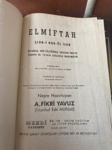Elmiftah Şerhi Nurul İzah ve Tercümesi