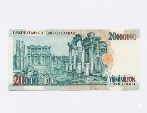 20000000 Türk Lirası 7 Emisyon  Yirmi Milyon  TL  Çil Altı + Kondisyon
