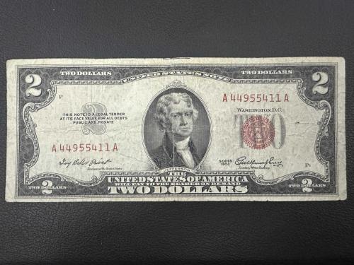ABD 2 Dolar 1953. Kırmızı Mühür (U.S. Note). Detay Bilgi Ürün Açıklamasındadır.