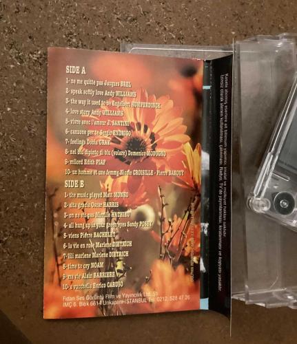 nostalgic 20 love songs  kaset  (kasetçalarda denenmiştir/dinlenmiştir)  jacques brel edith piaf marlene dietrich pierre bachelet