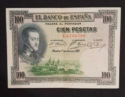 İSPANYA 100 PESETA 1925 ÇİL ALTI KAĞIT PARA