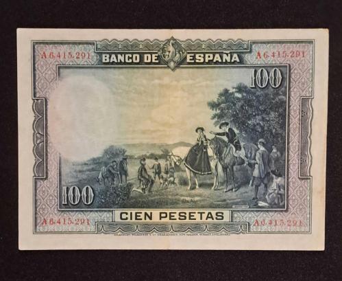 İSPANYA 100 PESETA 1925 ÇİL ALTI KAĞIT PARA
