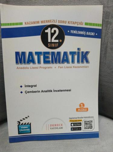 DERECE YAYINLARI 12 SINIF MATEMATİK - İNTEGRAL - ÇEMBERİN ANALİTİK İNCELENMESİ - 3. MODÜL