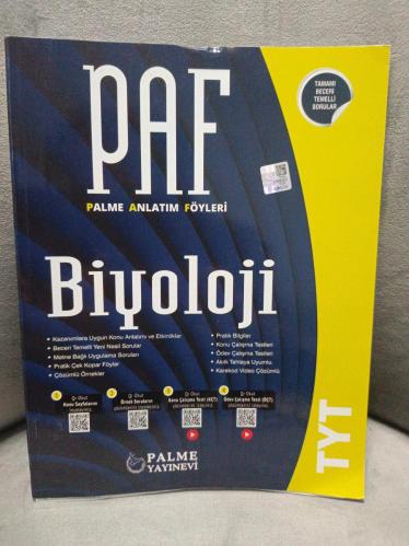 PALME  TYT  BİYOLOJİ  PAF (PALME ANLATIM FÖYLERİ)