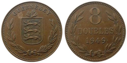 Guernsey 1949 Yılı 8 Double ÇİL BN