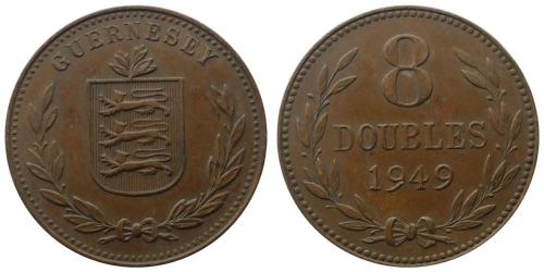 Guernsey 1949 Yılı 8 Double ÇİL BN