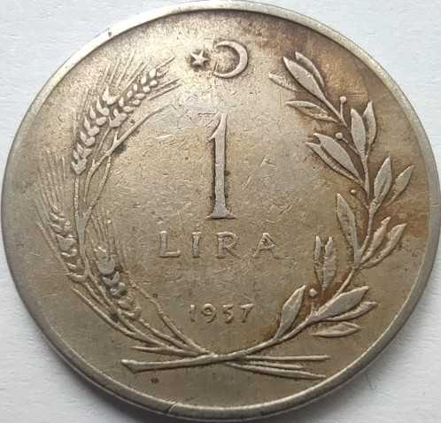 Türkiye Cumhuriyeti 1 Lira 1957 Nikel Madeni Para
