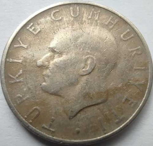 Türkiye Cumhuriyeti 1 Lira 1957 Nikel Madeni Para