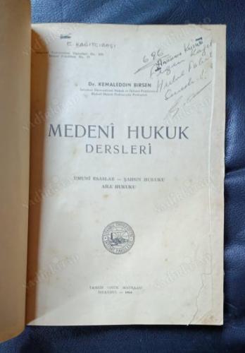 medeni hukuk dersleri / umumi esaslar - şahsın hukuku - aile hukuku