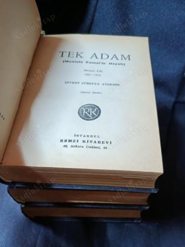 tek adam (mustafa kemal'in hayatı) 1-2-3. ciltler takım (ikinci baskı)
