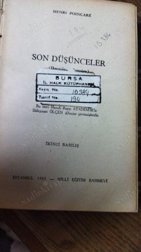 son düşünceler