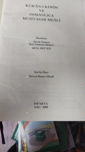 kur'an-ı kerim ve osmanlıca muhtasar meali- rahle boy