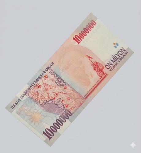 10000000 Türk Lirası 7 Emisyon  On Milyon  TL Çil _ Kondisyon