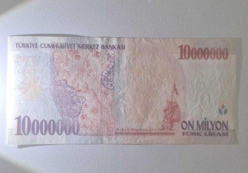 10000000 Türk Lirası 7 Emisyon  On Milyon  TL Çil _ Kondisyon