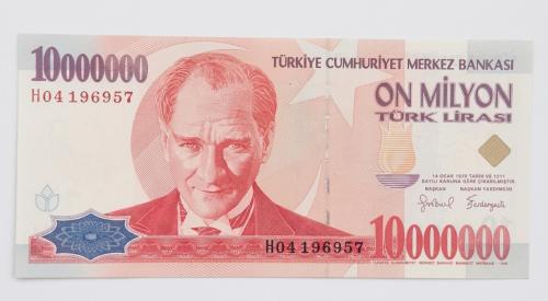 10000000 Türk Lirası 7 Emisyon  On Milyon  TL Çil _ Kondisyon