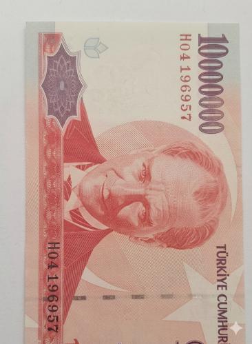10000000 Türk Lirası 7 Emisyon  On Milyon  TL Çil _ Kondisyon