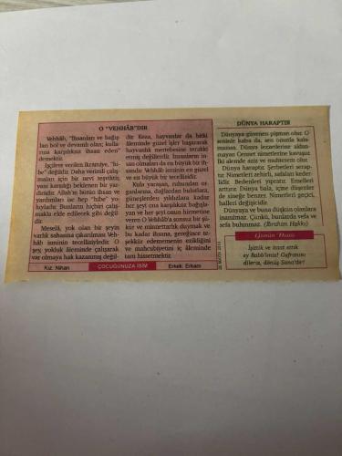 26 Mayıs 2010 Orijinal Takvim Yaprağı-Doğum Günü-Söz,Nişan,Nikâh,Düğün ve Önemli Günler Hediyesi-Nesil Takvim-Ayet,Hadis (Hadis-i Şerif) - II. Bayezid’in vefatı (1512) - Ziyad Ebuzziya’nın vefatı (1994) - O “Vehhâb”dır - Dünya Haraptır - Günün Duası - Çocuğunuza İsim - Kız: Nihan - Erkek: Erkam -