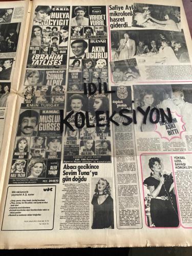 ŞEY HAFTALIK MAGAZİN GAZETESİ - DOĞUM GÜNÜ HEDİYESİ (TURKİSH - NEWSPAPER) - 13 ARALIK 1982 - TAM TAKIM 12 SAYFADIR -Orhan Gencebay-Barış Manço-Serpil Çakmaklı-Kadir İnanır-Banu Alkan-Ayten Gökçer-Türkan Şoray-Orhan Gencebay-Hülya Koçyiğit-Müjde Ar-Müjdat Gezen-Ferdi Tayfur-Mine Koldaş-Ali Rıza Gündoğdu-Mine Koldaş-Pınar Hanz-Pınar Doğan-Gülistan Okan-Esin Özsoy-Akın Uğurlu-İnci Sel-Hale Ünal-Zafer Saba-Gamze İnci-Beste Başar-Özlem Yıldız-Gülşen Akkaya-Gönül Alpay-Saadet Gürses-Yavuz Koykal-İnci Bayram-Müjde Işıl-Güneş Işın-Emin Turgay-Müslüm Gürses-Muhterem Nur-Arzum-Handanefe-Fatoş Dönmez-Hale Yazar-Alev Tunay-Mustafa Şimşek-Çikita-Nesrin Cetinel-Tülay Karaca-Kristyan Klara-Nilgün Balkan-Zeycan Sanal-Safiye Ayla-Attila Atasoy-Leyla Gorgolo-Yüksel Uzel-Sevim Tuna-Ela Altın-Ferdi Tayfur-Fatma Belgen-Ali Rıza Binboğa-Saadet Sunu-Necdet Tosun-Sevda Karaca-Abdül Özyön-Nastasya Kinsky-Filiz Akın-Figen Hanım-Zehra Neciler-Dilberay-Zahir Seba-Gahide Sonku-Maradona