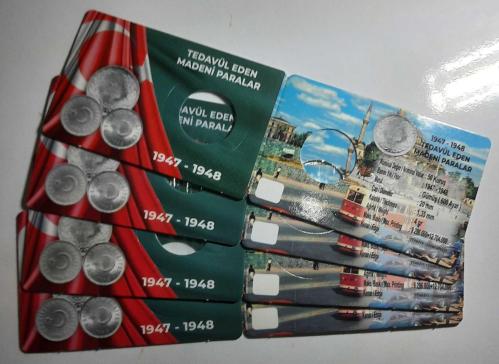 1947-48 Yılları Gümüş 50 Kuruş Kapama ((Folder)) 1 Adet