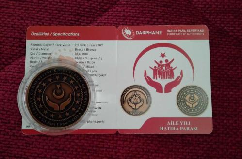 Aile Yılı Bronz Hatıra Parası