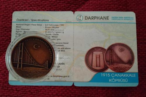 1915 Çanakkale Köprüsü Bronz Hatıra Parası