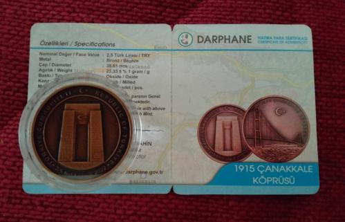 1915 Çanakkale Köprüsü Bronz Hatıra Parası