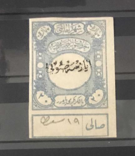 LOT.14 » 1868/1902 KAYNAK VE ÇEŞME RÜSUMLARI / AYAZMA - SÜLEYMANİYE FİSKAL PULLAR 3885 / 20 PARA - GÜN SALI