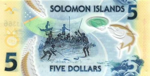 ** SOLOMON  ADALARI ( 5 * DOLLARS ) A  9 * 2019 * PLASTİK - ÇİL