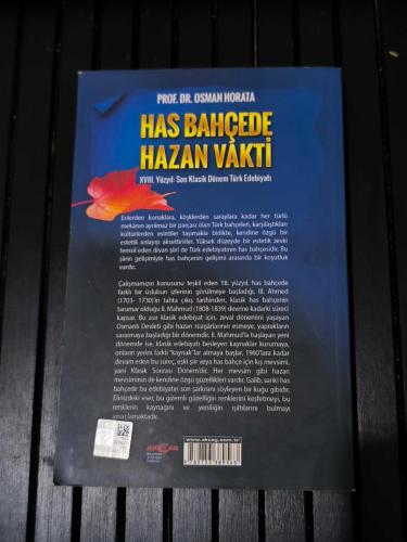 HAS BAHÇEDE HAZAN VAKTİ - XVIII. YÜZYIL SON KLASİK DÖNEM TÜRK EDEBİYATI