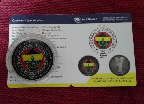 Fenerbahçe Beko Euroleague Şampiyonluk Gümüş Hatıra Parası