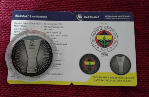 Fenerbahçe Beko Euroleague Şampiyonluk Gümüş Hatıra Parası