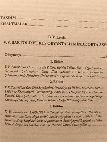V. V. Bartold ve Rus Oryantalizminde Orta Asya