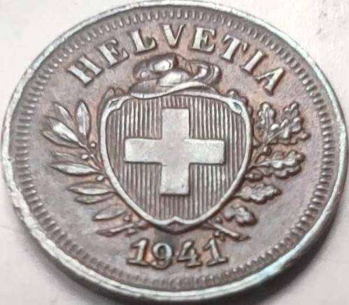 İsviçre 1 rappen, 1941