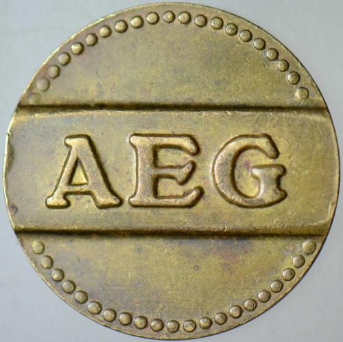 ALMANYA BERLİN AEG JETONU 21 mm.
