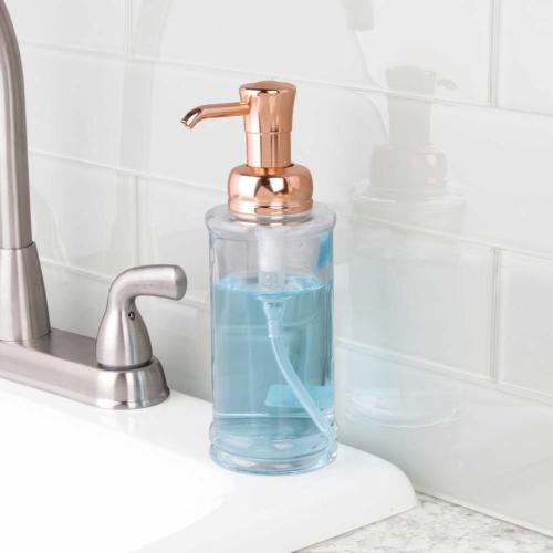 SIVI SABUNLUK CAM ALTIN PİRİNC POMPALI 7X7X20CM 325ML BANYO SETİ