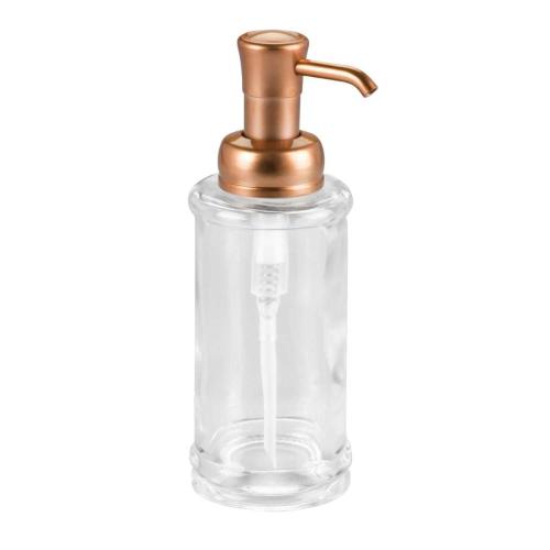 SIVI SABUNLUK CAM ALTIN PİRİNC POMPALI 7X7X20CM 325ML BANYO SETİ