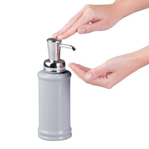 PORSELEN SIVI SABUNLUK GRİ 7x7x20cm 355ml