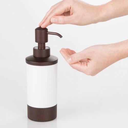 SIVI SABUNLUK AHSAP TASARIMLI AKRİLİK 7X7X21CM 325ML