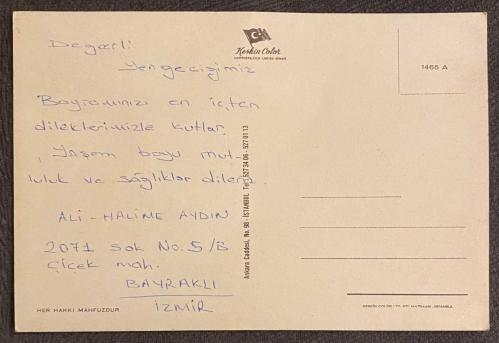 Dağda Çobanlık Yapan Adam ve kızı Eski Kartpostal