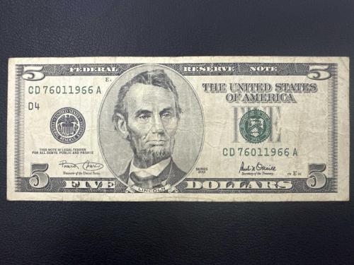 ABD 5 Dolar 2001.