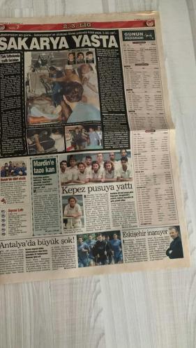 FOTOMAÇ SPOR GAZETESİ - TURKISH NEWSPAPER - DOĞUM GÜNÜ HEDİYESİ  - EKSİKSİZ TAM TAKIM GAZETE -8 EYLÜL 2002 PAZAR  ARİF ERDEM - SERHAT AKIN - MONDRAGON - FATİH TERİM - SERGIO - AYHAN AKMAN - BALİÇ - PINTO - FELİPE - SUAT KAYA - ERGÜN PENBE - BERKANT GÖKTAN - CORDOBA - ŞENOL GÜNEŞ - HASAN ŞAŞ - AZİZ YILDIRIM - WERNER LORANT - OĞUZ ÇETİN - WASHINGTON - RECEP - YUSUF - JOHNSON - CEM KARACA - SÜREYYA AYHAN - HARUN DOĞAN - YAŞAR YALÇIN - ERKAN K.  A MİLLİ TAKIM-SLOVAKYA 3-0 (ARİF’İN İKİ GOLÜ, SERHAT’IN AÇILIŞ GOLÜ, EURO 2004’E FIRTINA GİBİ BAŞLANGIÇ) - GECENİN YILDIZI ARİF - MONDRAGON: “TERİM’İN YERİ BAŞKA, BİZE AİLE BABASI GİBİ DAVRANIYOR” - TERİM’DEN SERT UYARI (SERGIO VE AYHAN’A: “FORMA YÜZÜ GÖREMEZSİNİZ”) - GALATASARAY PAF TAKIMI MAÇI 8-0 (CHRISTIAN 2, PINTO 2, BALİÇ 2, SUAT, FELİPE) - GALATASARAY’DA REVİR BOŞALIYOR (ERGÜN VE BERKANT İDMANA DÖNDÜ) - LOKOMOTİV MOSKOVA’DA ISMAILOV SAKAT (GALATASARAY MAÇINA YETİŞEMEYECEK) - CORDOBA: “ÇOK İYİ KALECİ, TÜRKÇE ÖĞRENİNCE KALİTESİNİ GÖSTERECEK” -