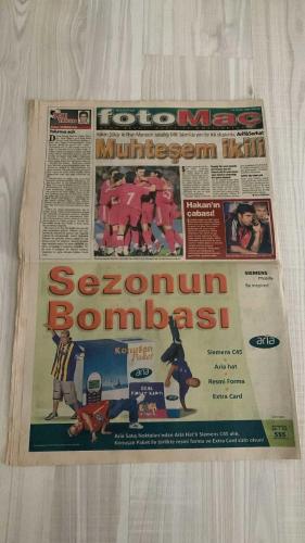 FOTOMAÇ SPOR GAZETESİ - TURKISH NEWSPAPER - DOĞUM GÜNÜ HEDİYESİ  - EKSİKSİZ TAM TAKIM GAZETE -8 EYLÜL 2002 PAZAR  ARİF ERDEM - SERHAT AKIN - MONDRAGON - FATİH TERİM - SERGIO - AYHAN AKMAN - BALİÇ - PINTO - FELİPE - SUAT KAYA - ERGÜN PENBE - BERKANT GÖKTAN - CORDOBA - ŞENOL GÜNEŞ - HASAN ŞAŞ - AZİZ YILDIRIM - WERNER LORANT - OĞUZ ÇETİN - WASHINGTON - RECEP - YUSUF - JOHNSON - CEM KARACA - SÜREYYA AYHAN - HARUN DOĞAN - YAŞAR YALÇIN - ERKAN K.  A MİLLİ TAKIM-SLOVAKYA 3-0 (ARİF’İN İKİ GOLÜ, SERHAT’IN AÇILIŞ GOLÜ, EURO 2004’E FIRTINA GİBİ BAŞLANGIÇ) - GECENİN YILDIZI ARİF - MONDRAGON: “TERİM’İN YERİ BAŞKA, BİZE AİLE BABASI GİBİ DAVRANIYOR” - TERİM’DEN SERT UYARI (SERGIO VE AYHAN’A: “FORMA YÜZÜ GÖREMEZSİNİZ”) - GALATASARAY PAF TAKIMI MAÇI 8-0 (CHRISTIAN 2, PINTO 2, BALİÇ 2, SUAT, FELİPE) - GALATASARAY’DA REVİR BOŞALIYOR (ERGÜN VE BERKANT İDMANA DÖNDÜ) - LOKOMOTİV MOSKOVA’DA ISMAILOV SAKAT (GALATASARAY MAÇINA YETİŞEMEYECEK) - CORDOBA: “ÇOK İYİ KALECİ, TÜRKÇE ÖĞRENİNCE KALİTESİNİ GÖSTERECEK” -